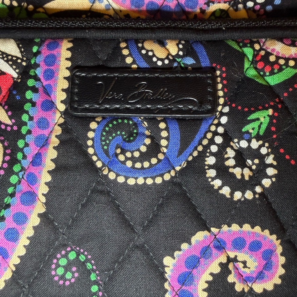 Vera Bradley Black and Green Floral Crossbody Bag - Picture 4 of 11